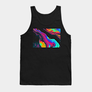 Colorful Rainbow Liquid Swirl Pattern #2 Tank Top